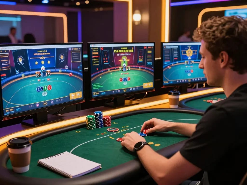 va88 online gambling setup showcasing poker games and strategic gameplay