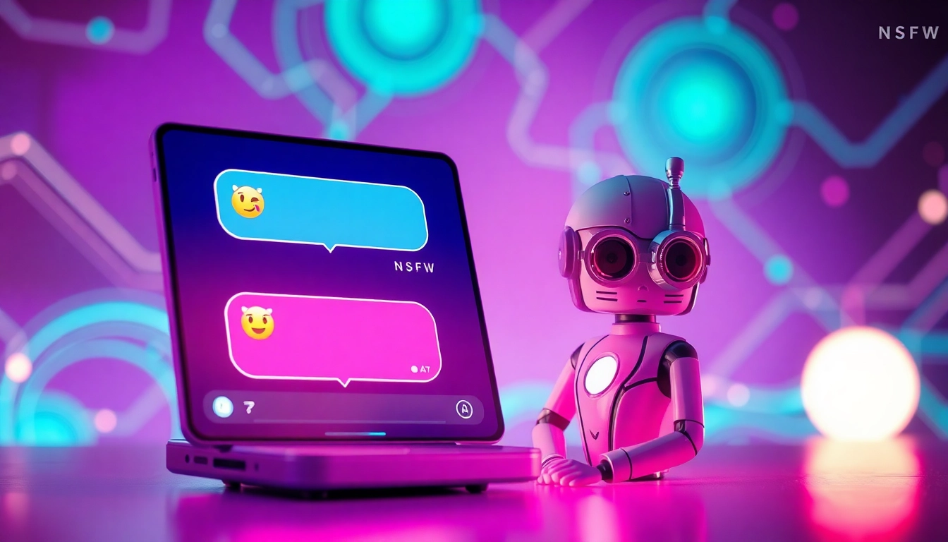 Interactive NSFW chat bot engaging users through an innovative digital interface.