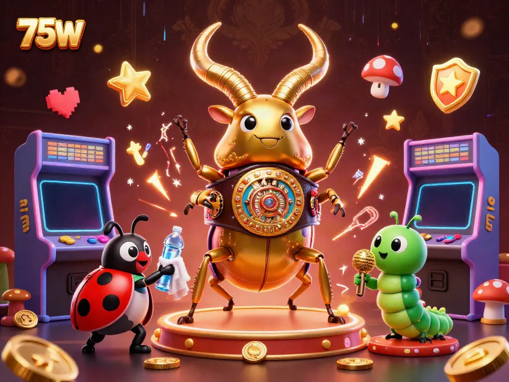 Experience the thrill of 75W gaming with epic characters in an electrifying casino atmosphere.