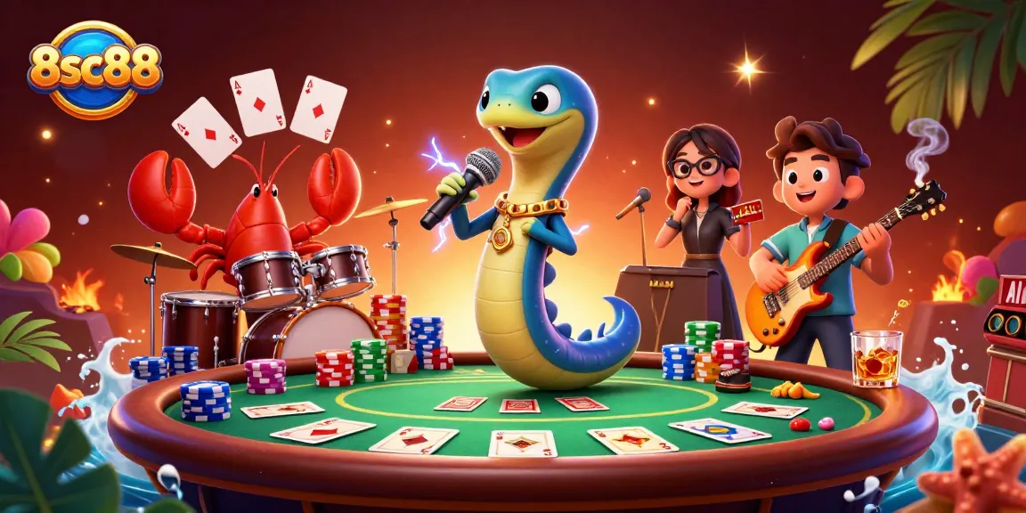Engage at 8sc88 with thrilling poker action in an underwater casino environment.