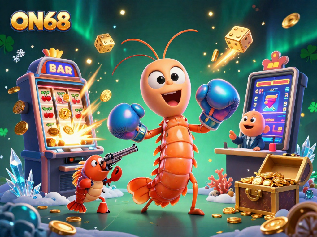 Experience thrilling gameplay at ON68 with vibrant slots showcasing jackpots and dynamic casino action.