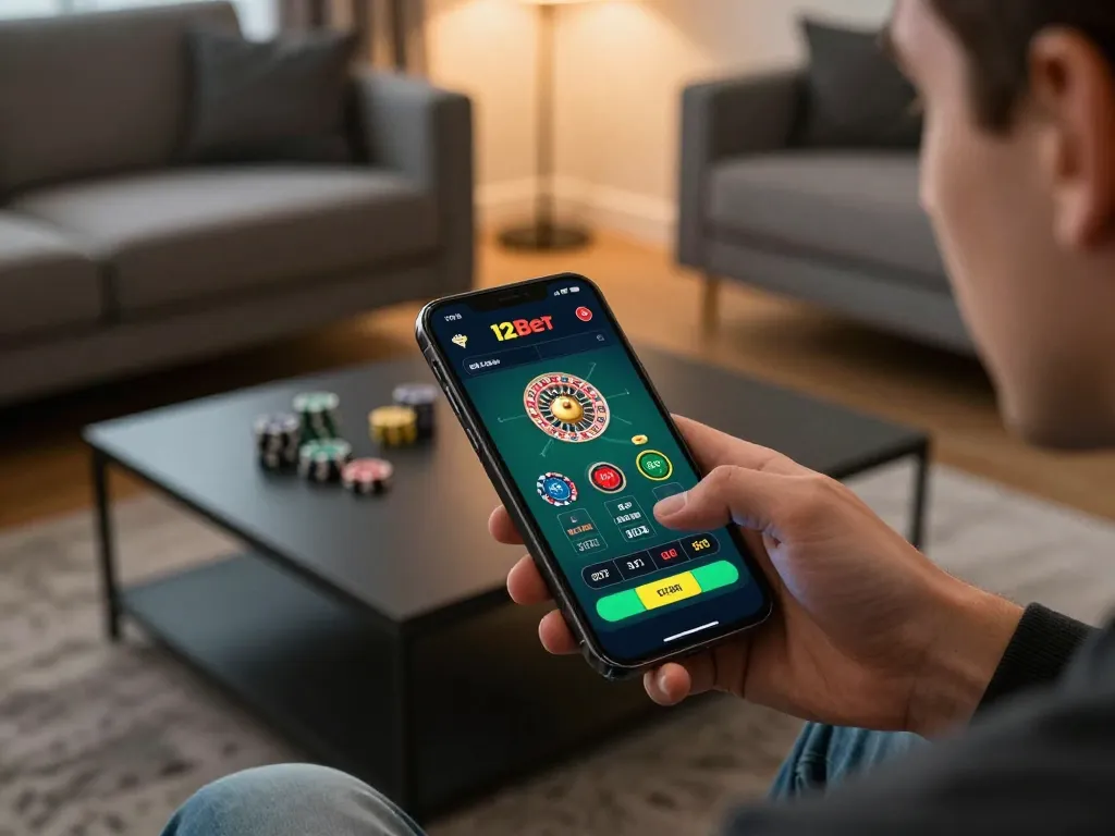 Divirta-se com o app 12Bet para emoções de roleta com dealer ao vivo do conforto da sua casa.