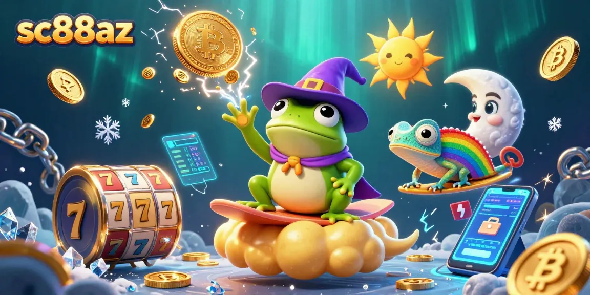 Engage with sc88az as the weather wizard frog creates a golden coin storm in a vibrant casino theme.