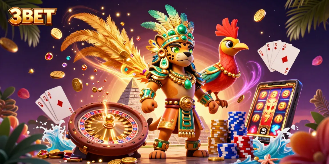 Experience thrilling 3BET adventures with a Mayan priest, golden treasures, and spinning roulette.
