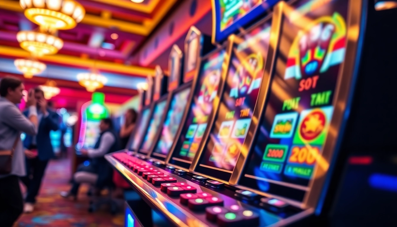 Menangkan slot gacor di mesin kasino dengan grafis cerah dan suasana meriah.