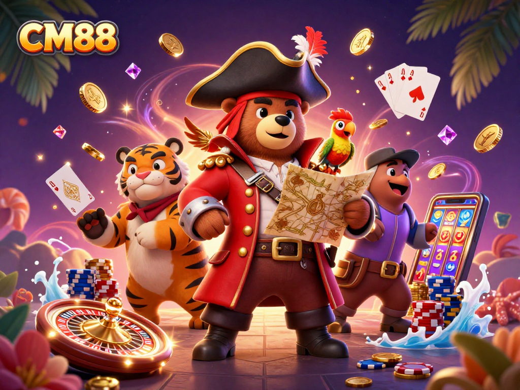 Experience exciting gameplay at CM88 with vibrant characters and dynamic casino elements.