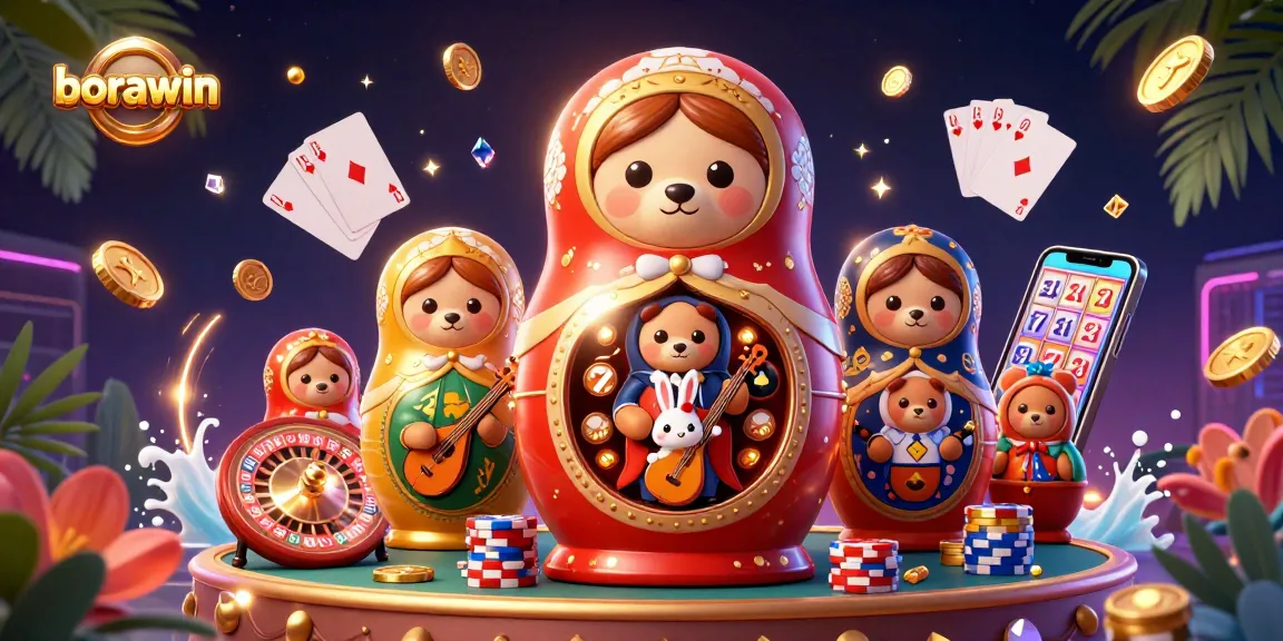 Experimente a emoção do cassino borawin com personagens vibrantes de jogos e uma cena animada.