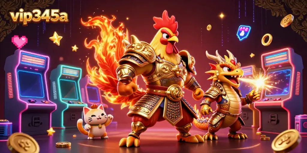 Engage with the thrilling action of vip345a through a vibrant 3D casino scene filled with dynamic characters.