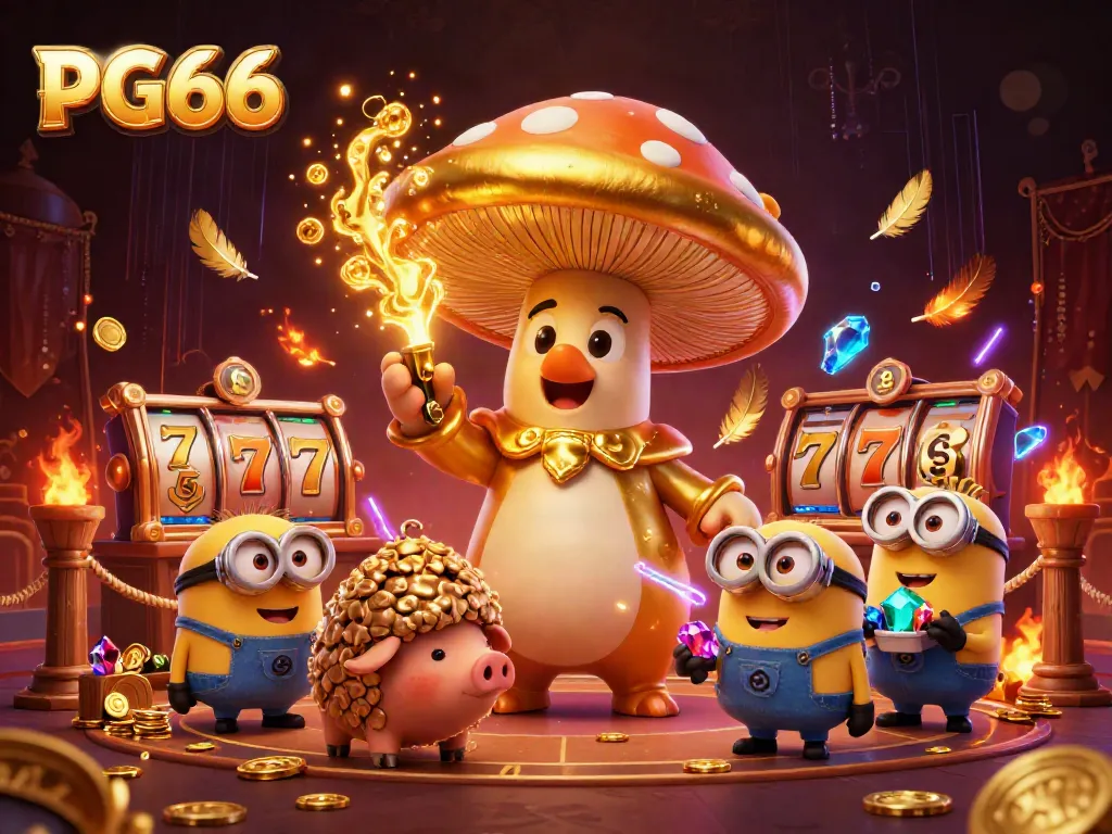 PG66 wizard character transforming elements into gold while treasures surround for a vibrant casino experience.
