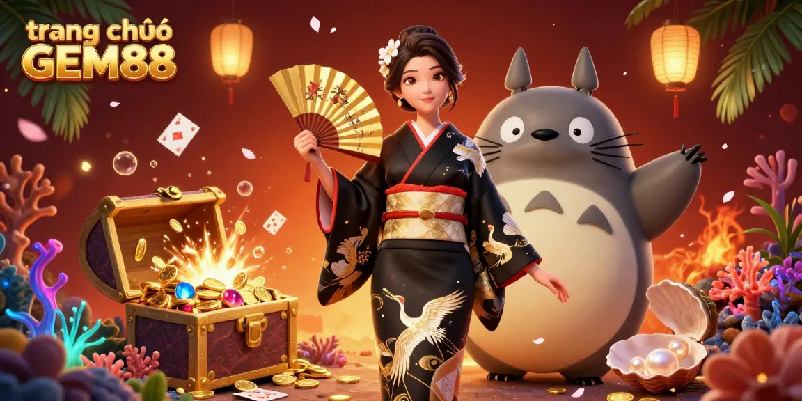 Experience the vibrant world of trang chủ GEM88 with engaging casino elements and stunning 3D art.