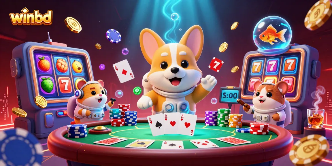 Experience thrilling gaming adventures with winbd in a captivating space casino illustration.