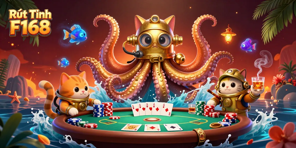 Engage with Rút Tiền F168 in a vibrant 3D scene showcasing dynamic gambling elements and characters.