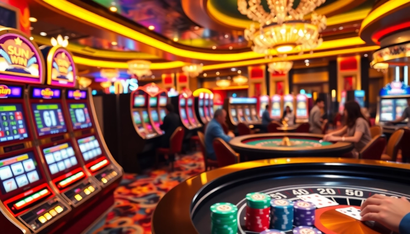 Engage in thrilling gameplay at Sun win with vibrant casino elements.