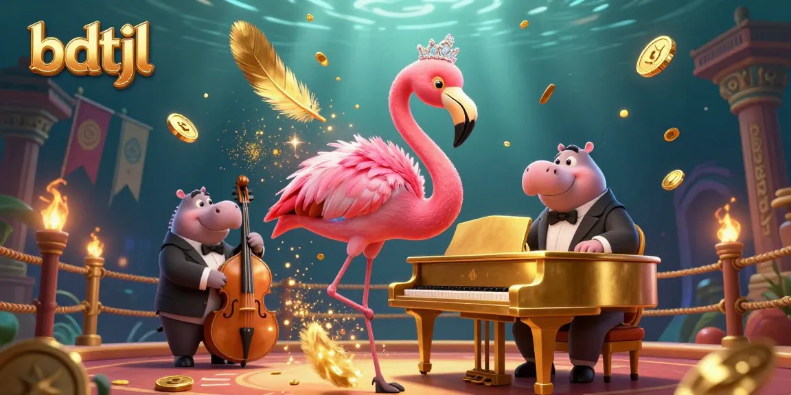 Experience exciting moments at bdtjl with cartoon characters creating a lively casino atmosphere.