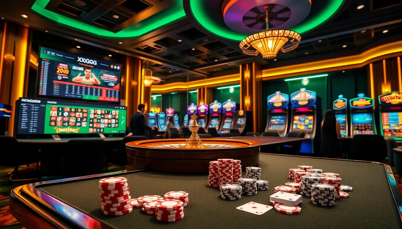 Experience the thrill of betting on the XXGG platform with a vibrant casino atmosphere.