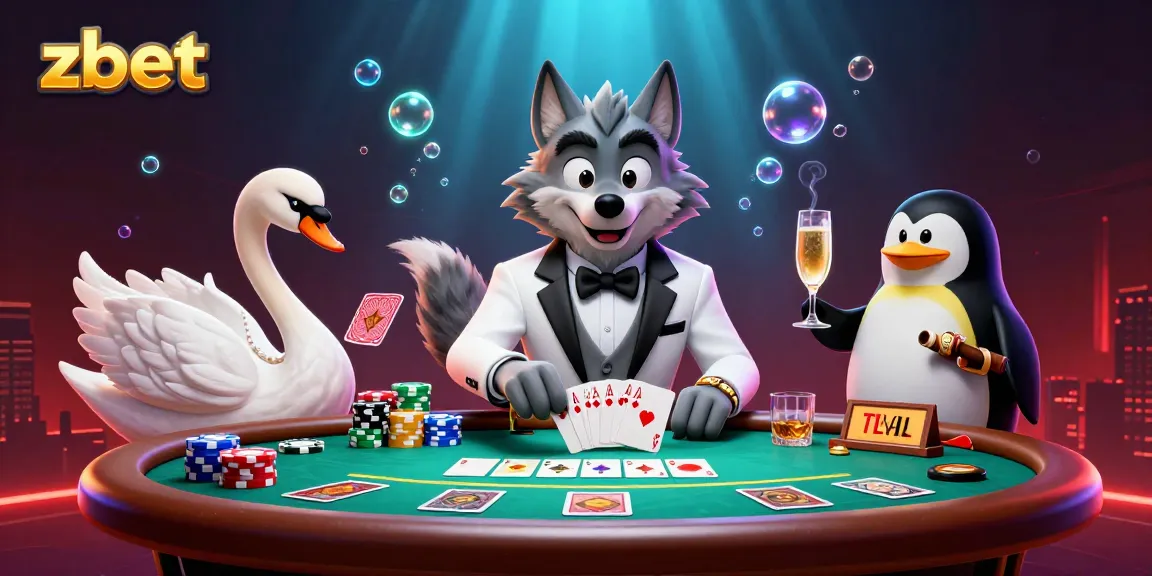 Experience thrilling zbet games with engaging characters at an exciting casino scene.