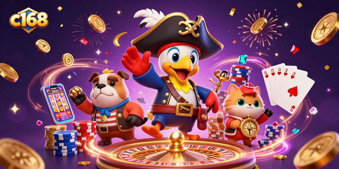 Experience thrilling moments at c168 with a pirate captain, bulldog first mate, and cat navigator.