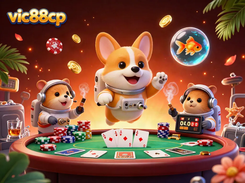 Experience the excitement at vic88cp as astronauts, hamsters, and fish play an array of casino games.