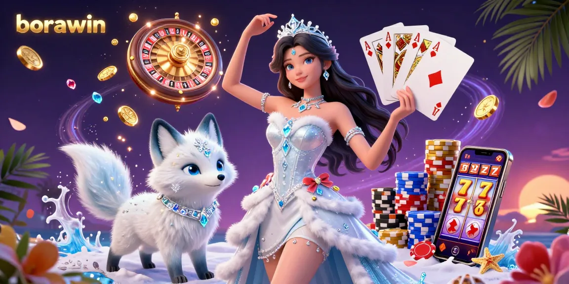 Experience the thrill at borawin with dazzling 3D casino elements and an enchanting scene.
