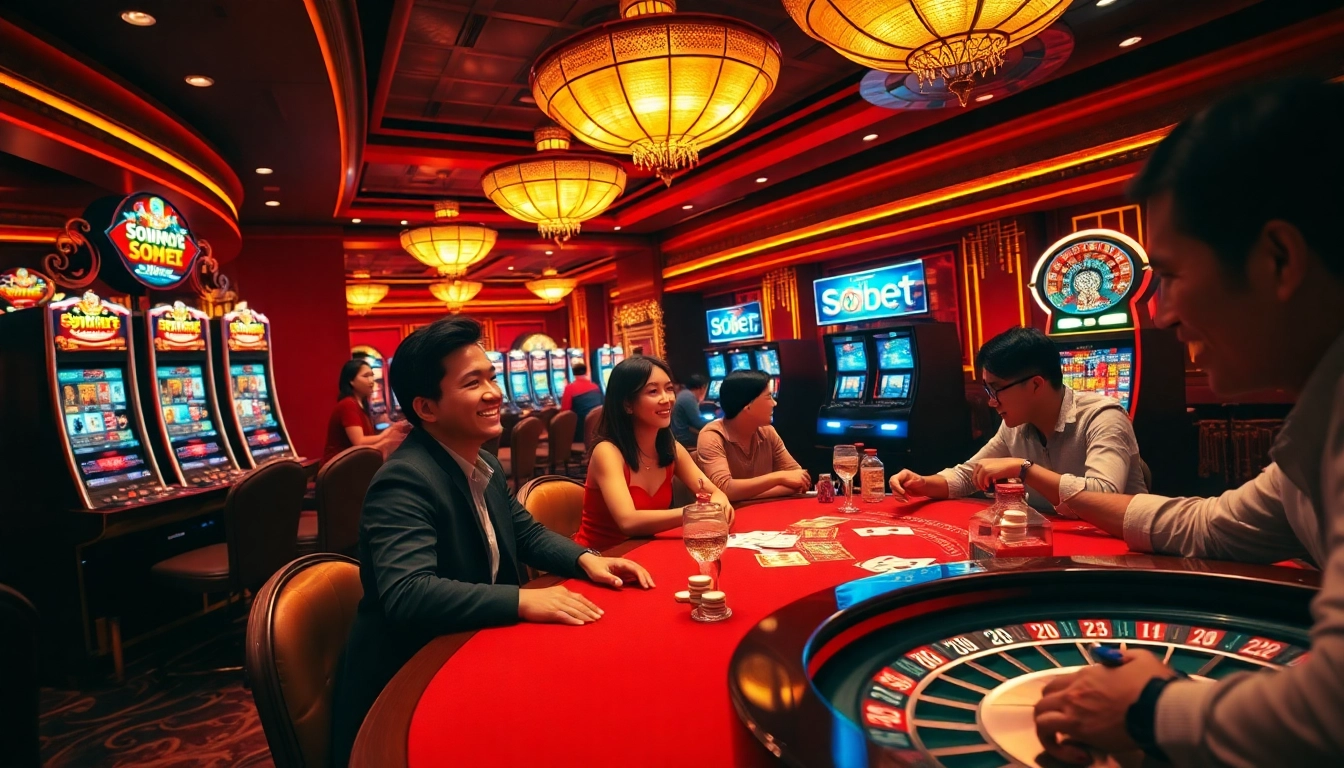 Experience the thrill of soibet ไทย gaming with players competing at lively casino tables!