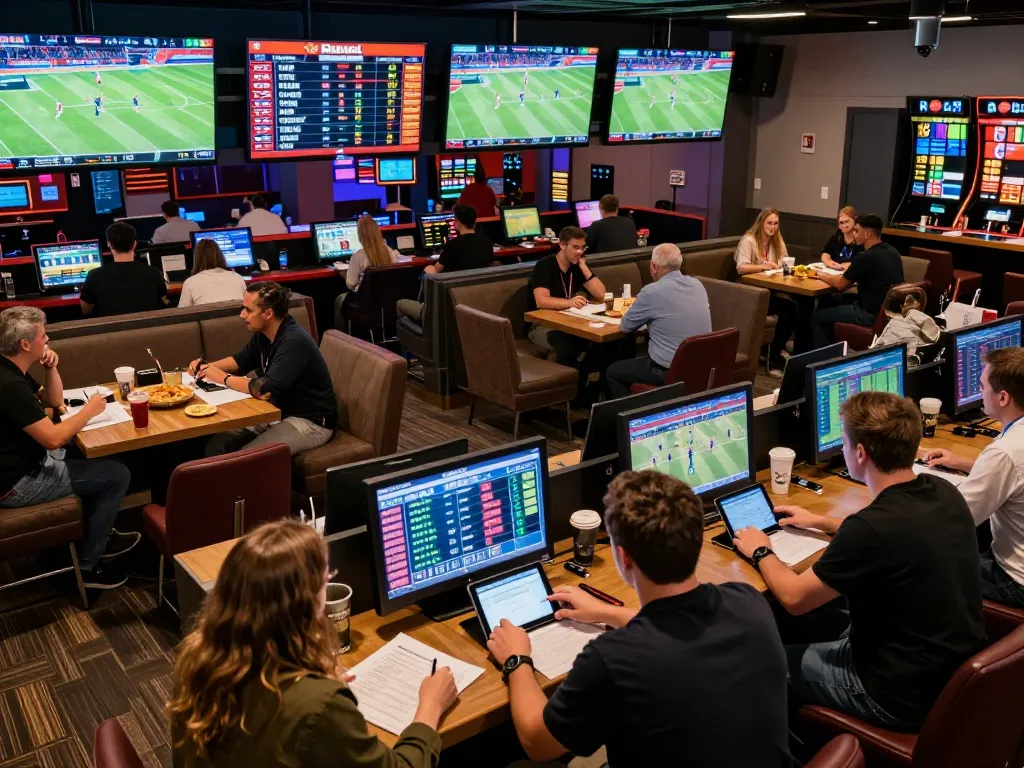Socolive users engaging in sports betting with live match displays and dynamic atmosphere