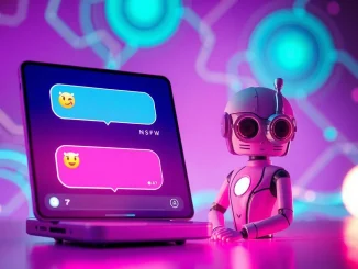 Interactive NSFW chat bot engaging users through an innovative digital interface.