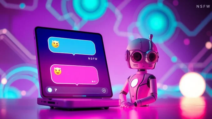 Interactive NSFW chat bot engaging users through an innovative digital interface.
