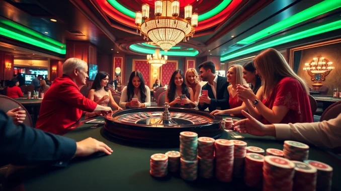 Engaged players enjoying a thrilling game at the rikbet casino, featuring roulette and poker.