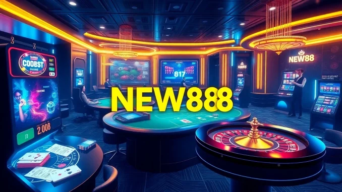 Engaging online casino gameplay showcasing NEW88's vibrant gaming interface with exciting tables and slots.