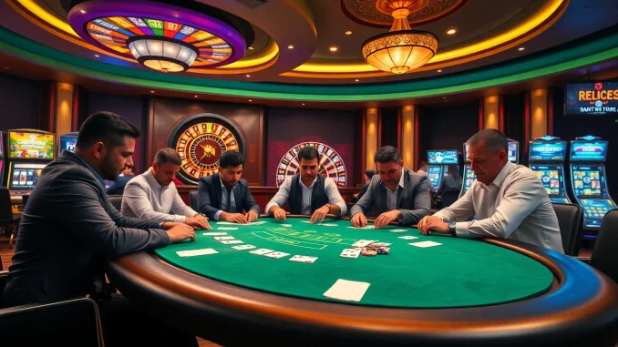 Experience the excitement of gambling at https://mm88.today/ with a high-stakes poker game in a luxurious casino.