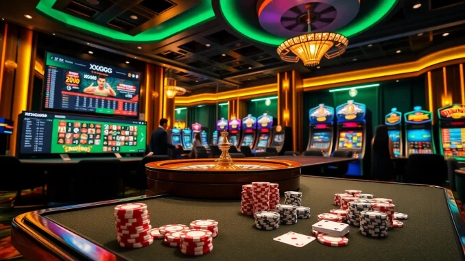 Experience the thrill of betting on the XXGG platform with a vibrant casino atmosphere.